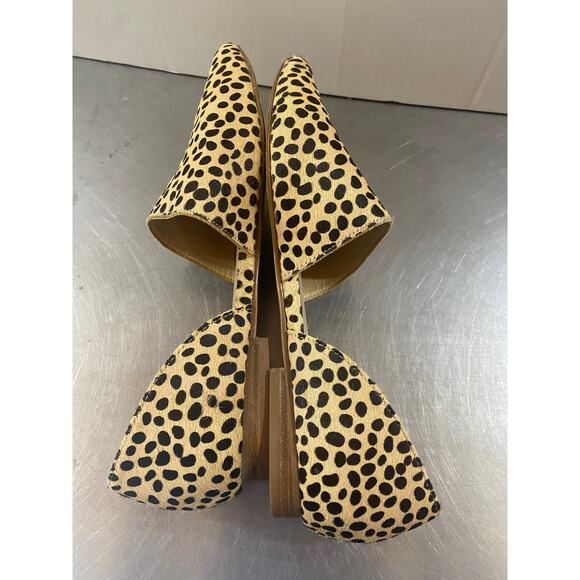 Steve Madden Talent D'Orsay Cow Hair Leopard Cheetah Leather Flats 8.5 - Picture 6 of 9